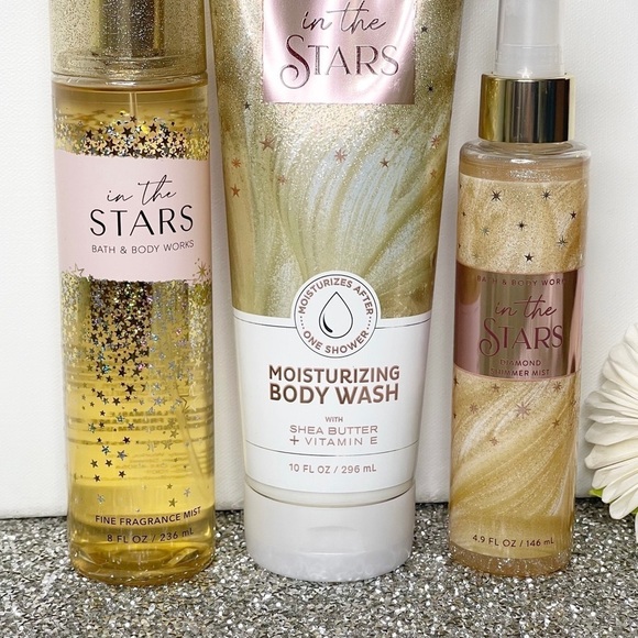 Bath & Body Works In The Stars Gift Set Body Shimmer Body Wash NWT - Picture 3 of 5